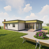 Community houses for people with stagnation on mental development